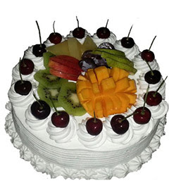 send 1Kg Vanilla mix fresh fruit cake delivery